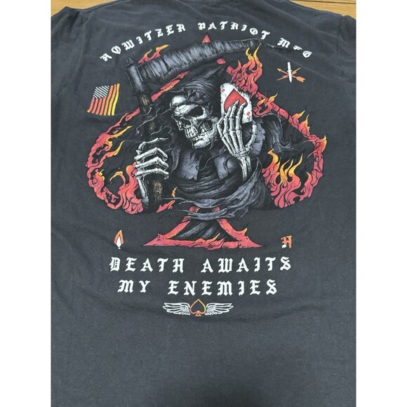 Howitzer Patriot MFG Death Awaits My‎ Enemies Short Sleeve Size Medium USA - Picture 8 of 10
